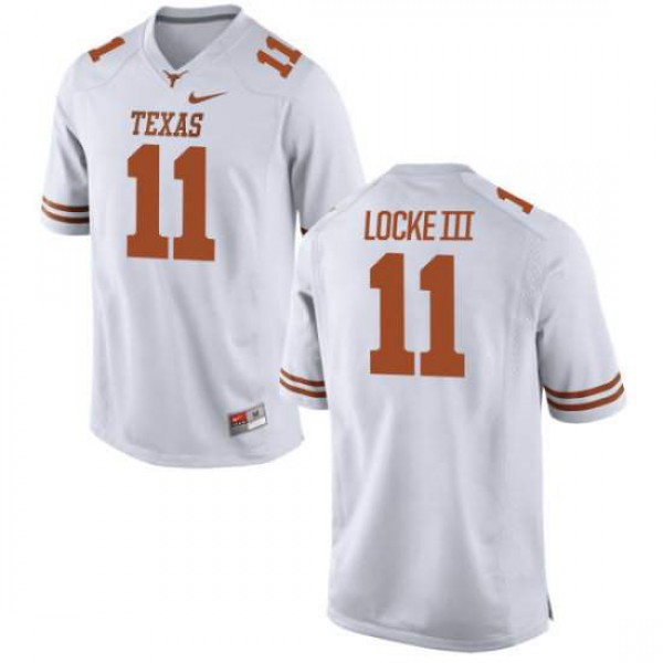 Youth Texas Longhorns #11 P.J. Locke III Game Stitched Jersey White
